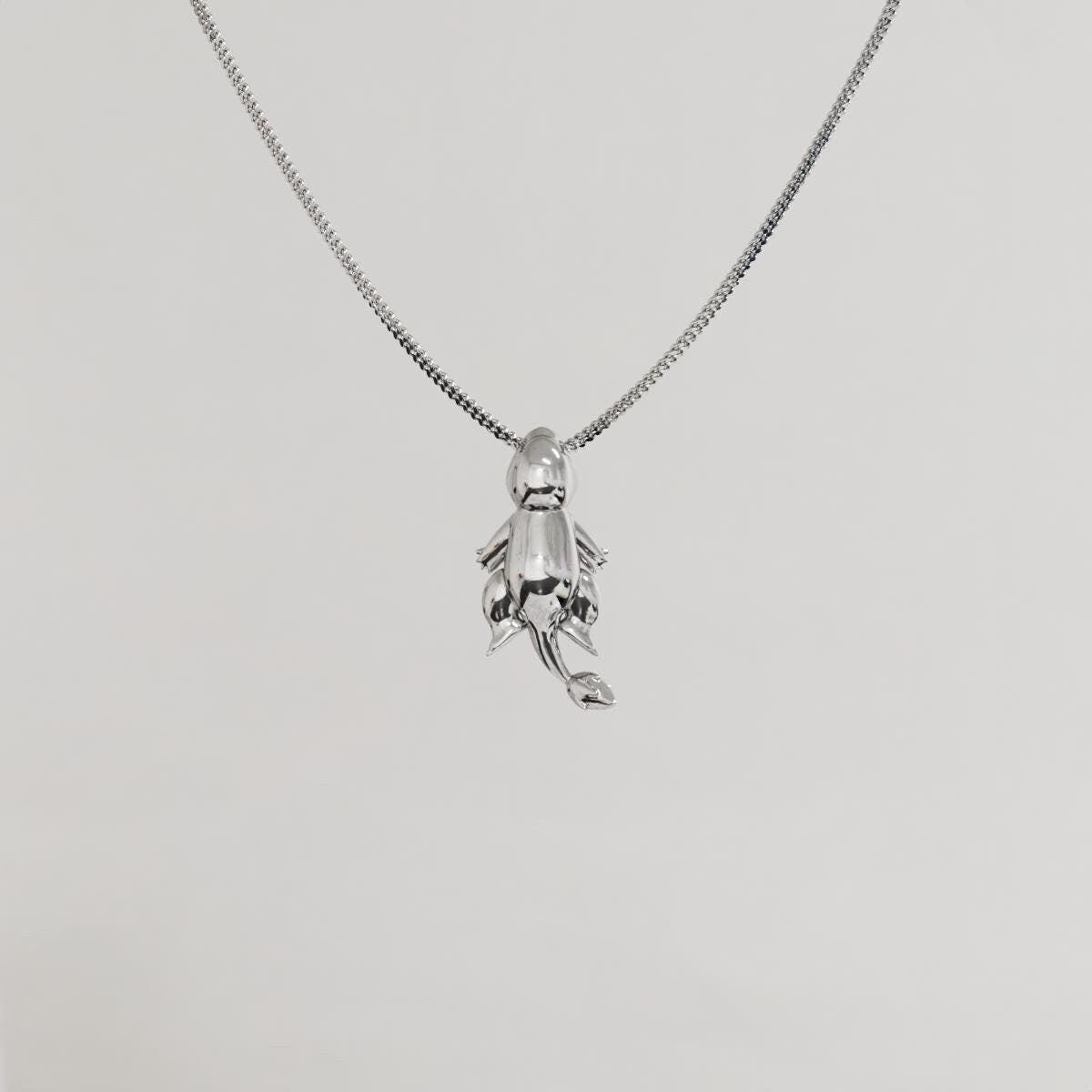 Charmander Sleeping Silver Pendant - Pokemon Jewelry