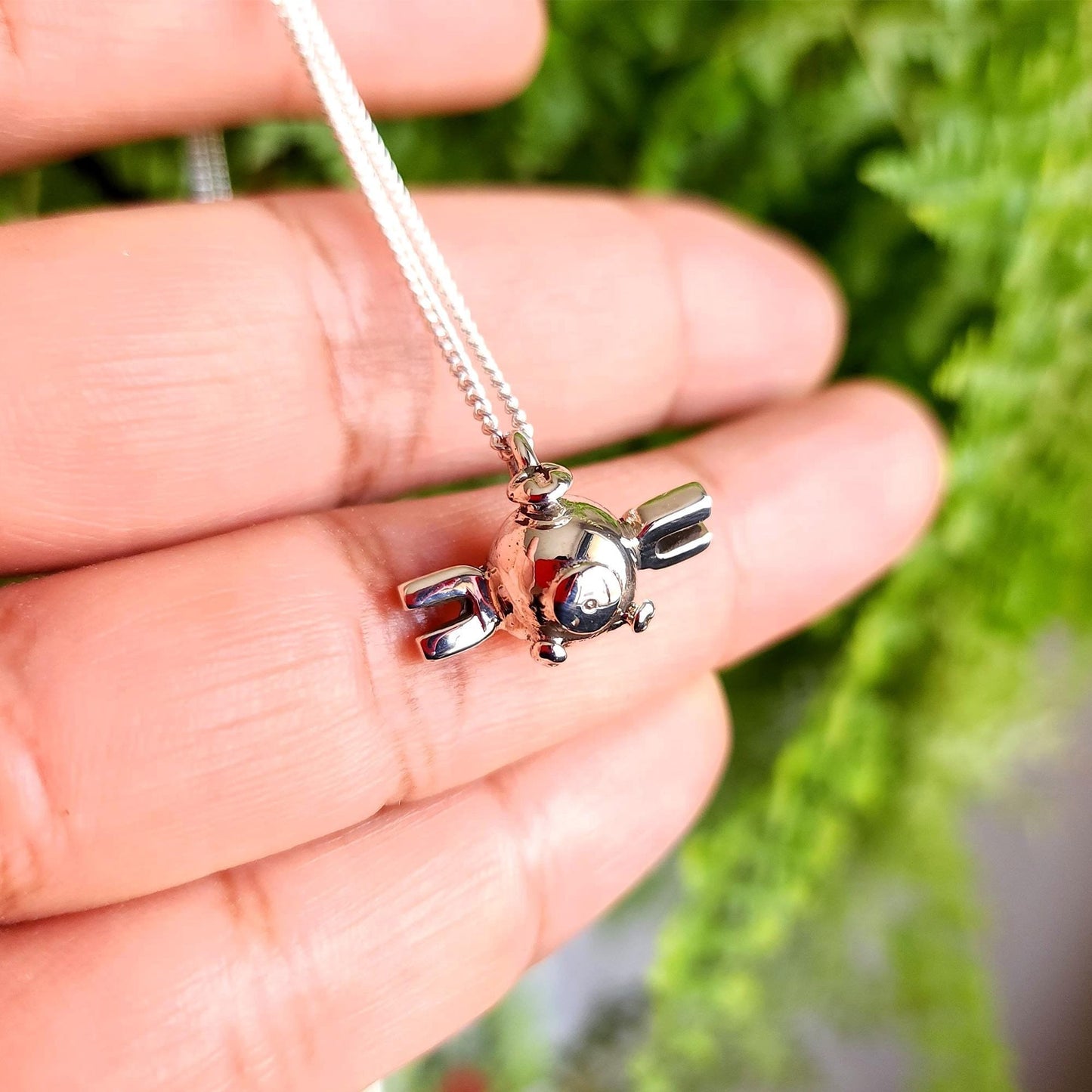 Magnemite Silver Pendant - Pokemon Jewelry
