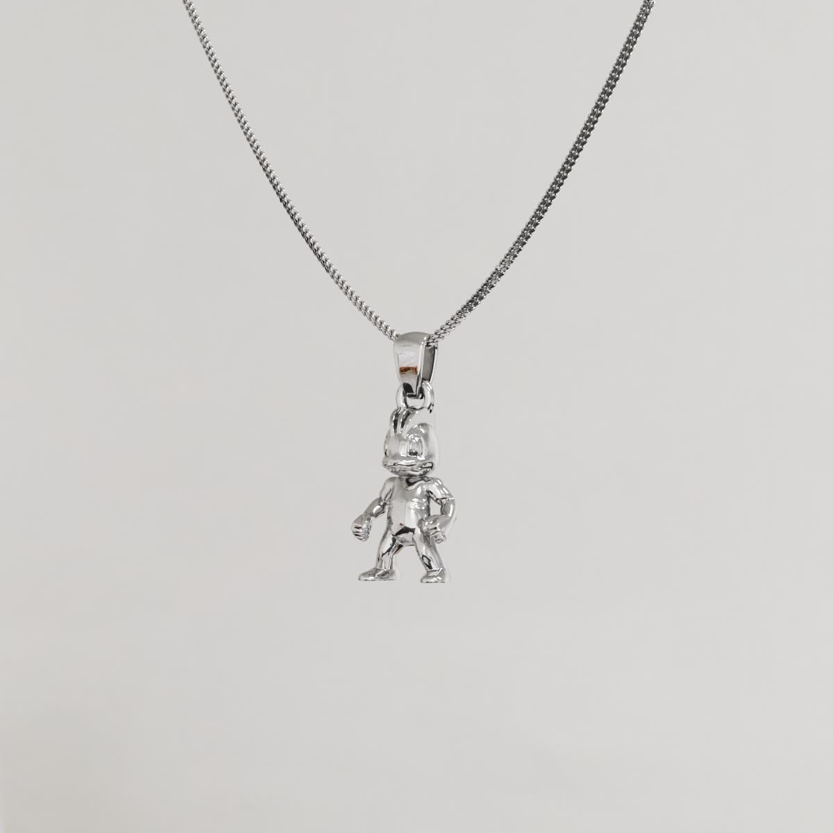 Machop Silver Pendant - Pokemon Jewelry