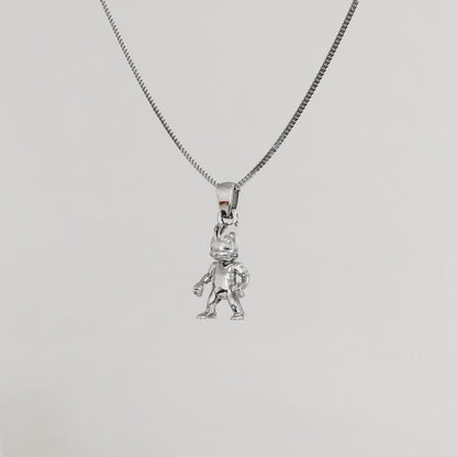 Machop Silver Pendant - Pokemon Jewelry