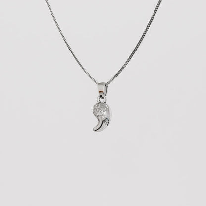 Zonai Sacred Stone of Wind Silver Pendant - Zelda Jewelry