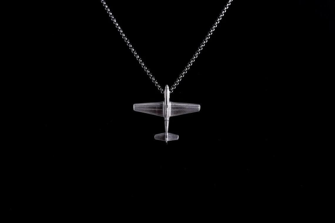 P-51 Silver Pendant - Aircraft Jewelry