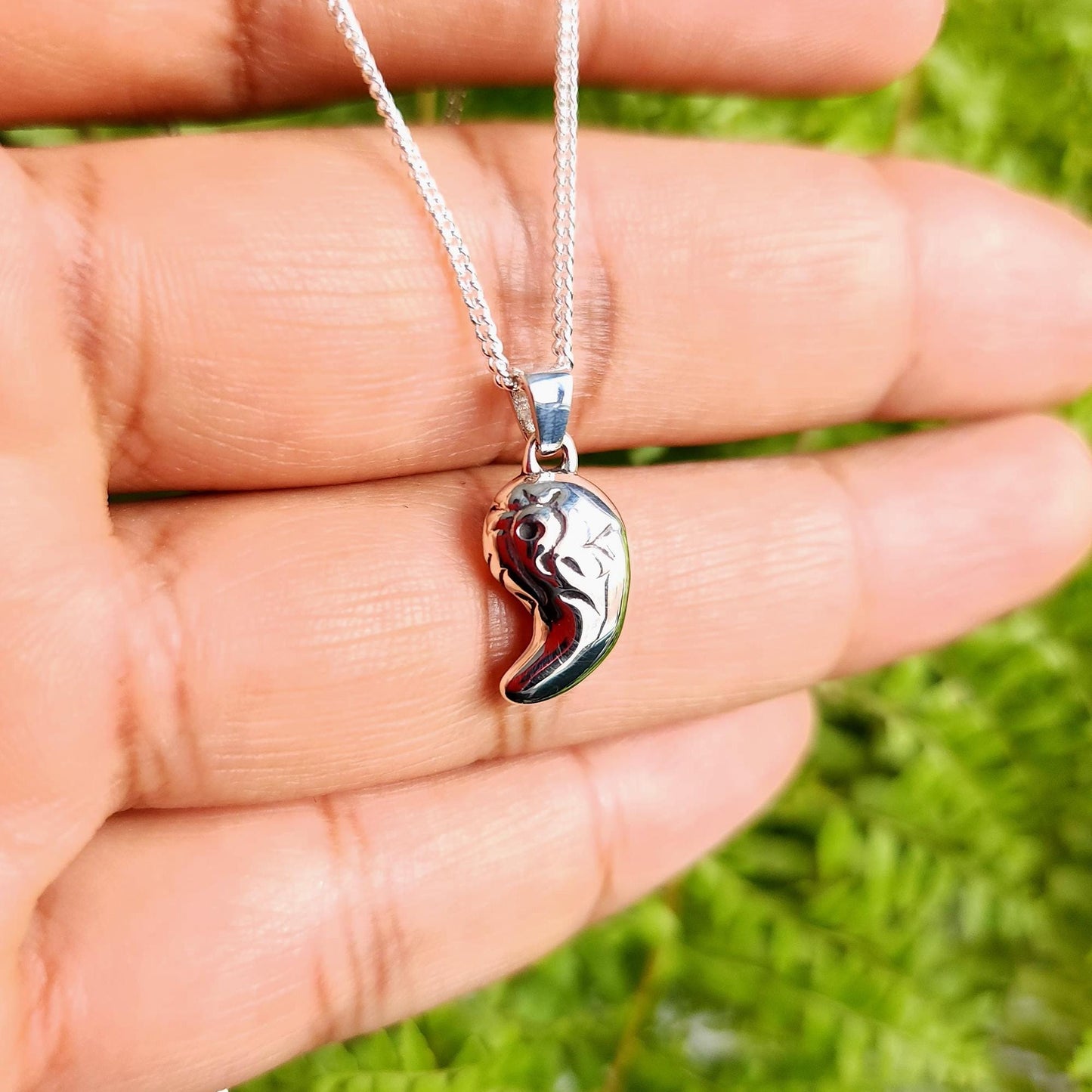 Zonai Sacred Stone of Spirit Silver Pendant - Zelda Jewelry