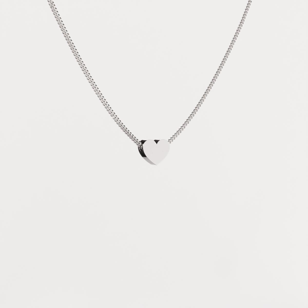 Heart Silver Pendant - Minimalist Jewelry