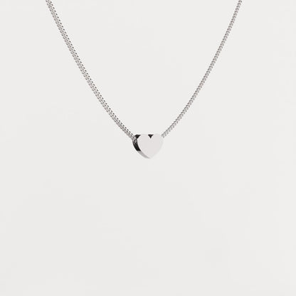 Heart Silver Pendant - Minimalist Jewelry