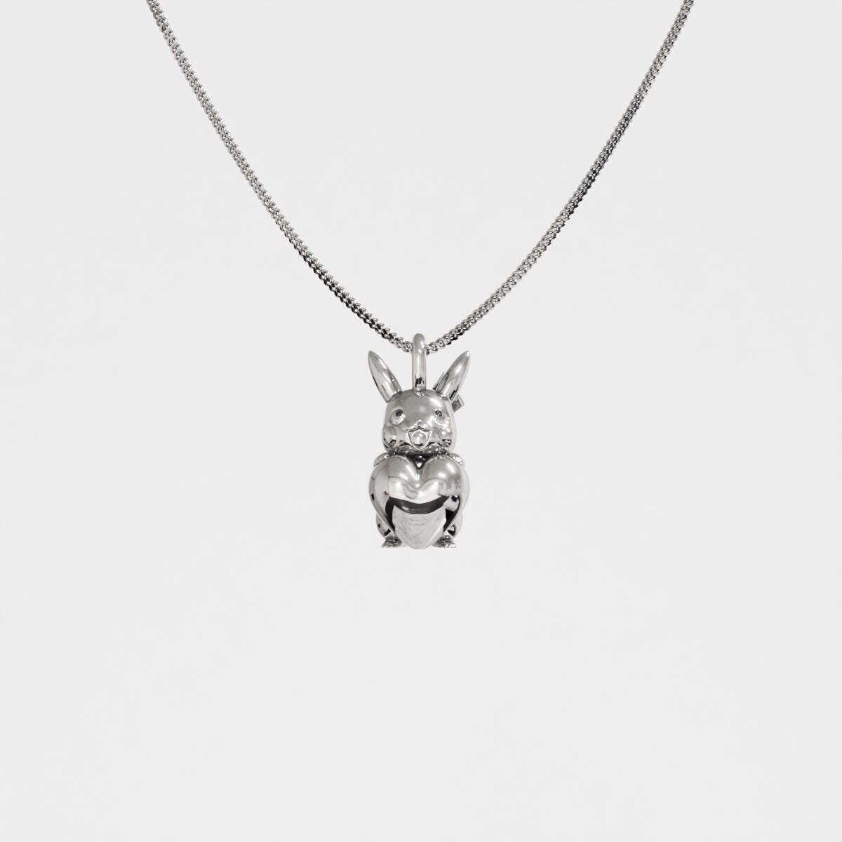 Pikachu Valentine Silver Pendant - Pokemon Jewelry