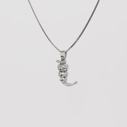 Caterpie Silver Pendant - Pokemon Jewelry