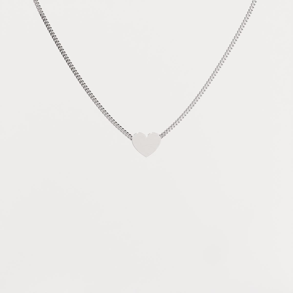 Heart Silver Pendant - Minimalist Jewelry