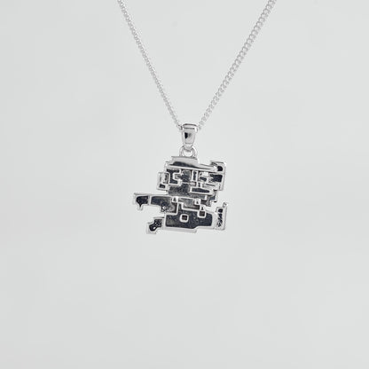 Mario Bros Retro Silver Pendant - Super Mario Jewelry