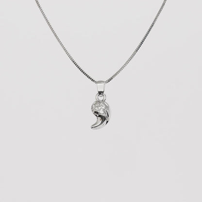 Zonai Sacred Stone of Wind Silver Pendant - Zelda Jewelry