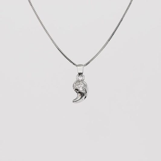 Zonai Sacred Stone of Wind Silver Pendant | Zelda Jewelry