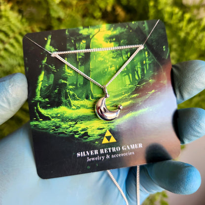 Power Moon Silver Pendant - Super Mario Jewelry