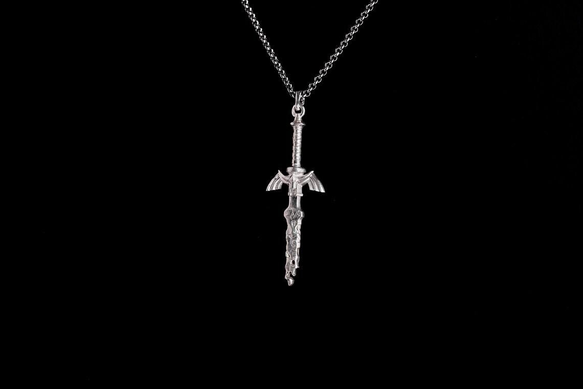 Master Sword TOTK Silver Pendant - Zelda Jewelry