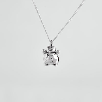 Snorlax Silver Pendant - Pokemon Jewelry