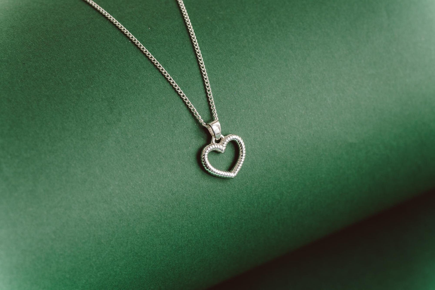 Silver Heart Silver Pendant - Minimalist Jewelry