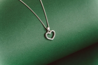 Silver Heart Silver Pendant - Minimalist Jewelry
