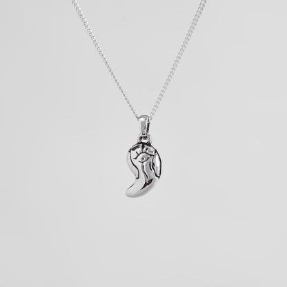 Zonai Sacred Stone of Water Silver Pendant - Zelda Jewelry