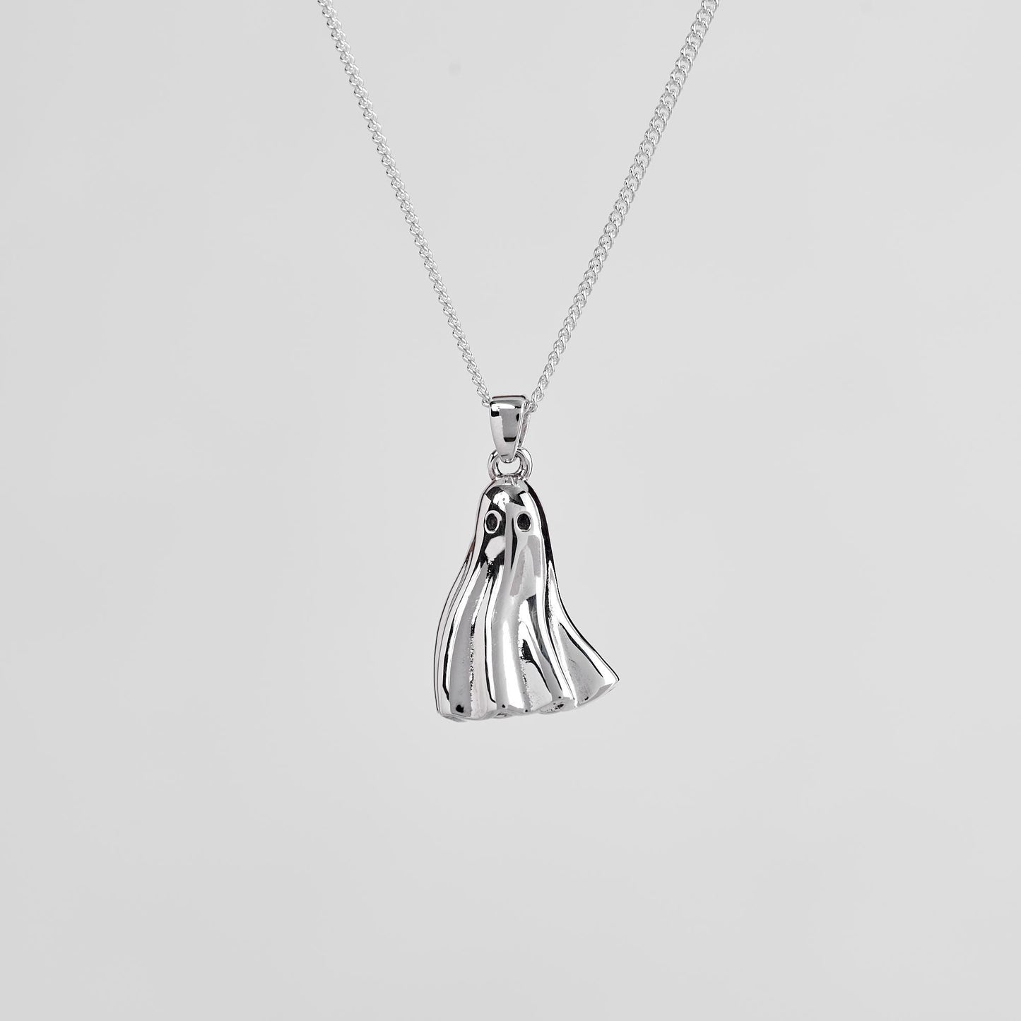 Ghost Silver Pendant - Spooky Jewelry