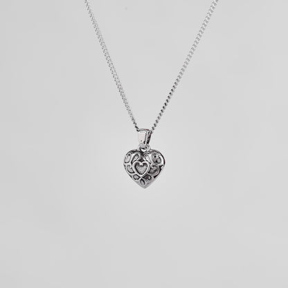 Heart Container Silver Pendant - Zelda Jewelry