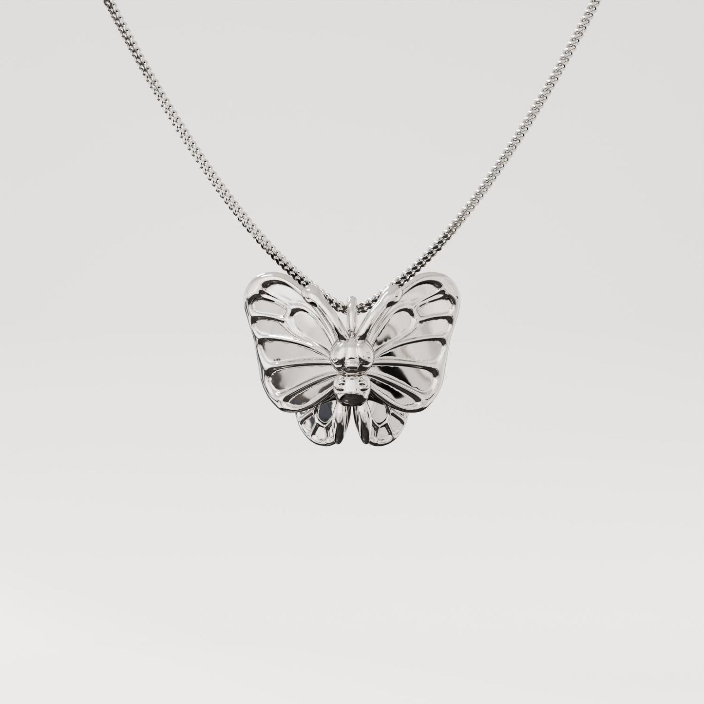 Butterfree Silver Pendant - Pokemon Jewelry