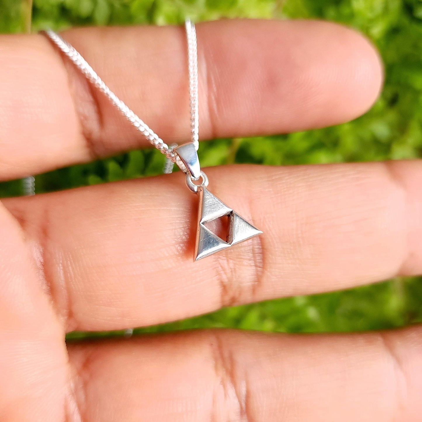Triforce Silver Pendant - Zelda Jewelry