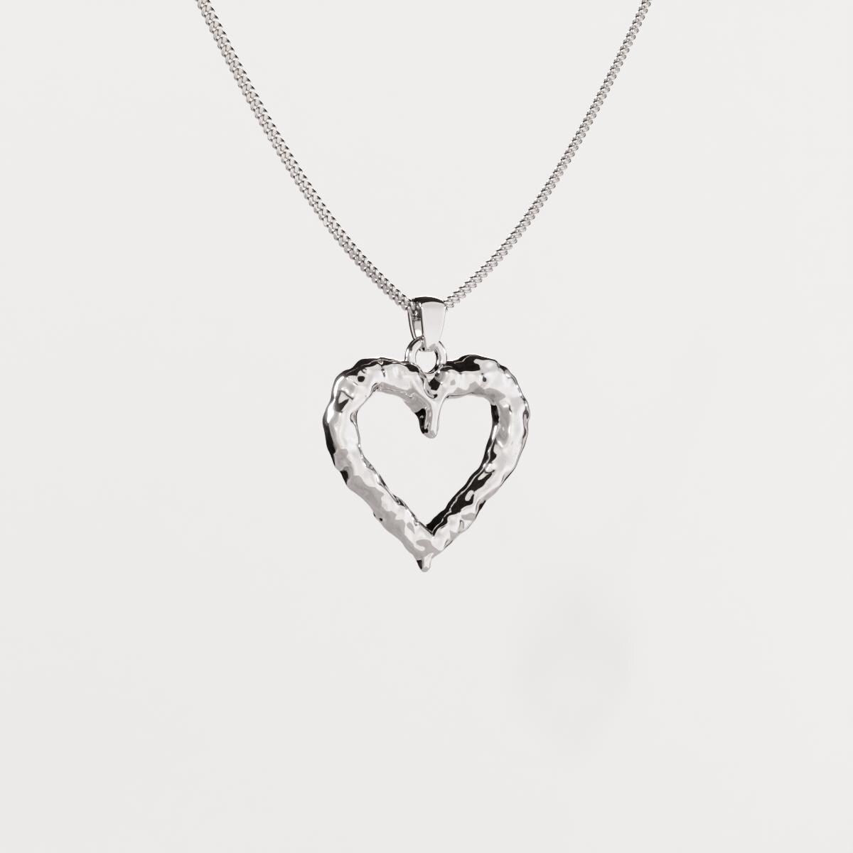 Silver Heart Silver Pendant - Minimalist Jewelry