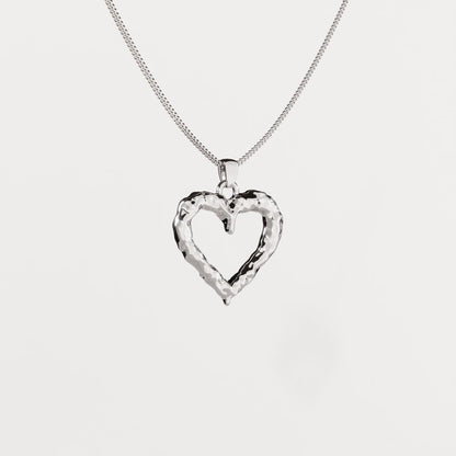 Silver Heart Silver Pendant - Minimalist Jewelry
