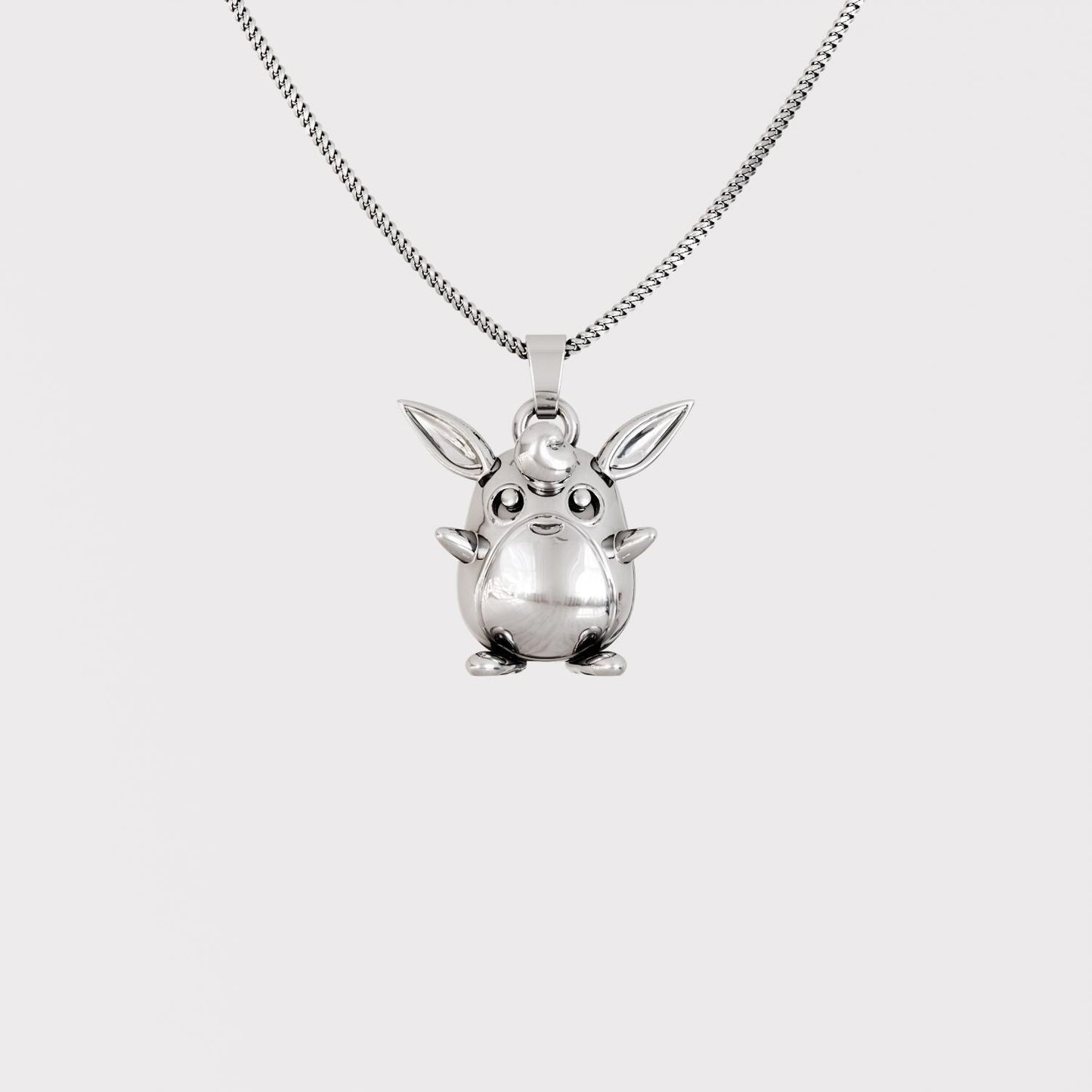 Wigglytuff Silver Pendant - Pokemon Jewelry