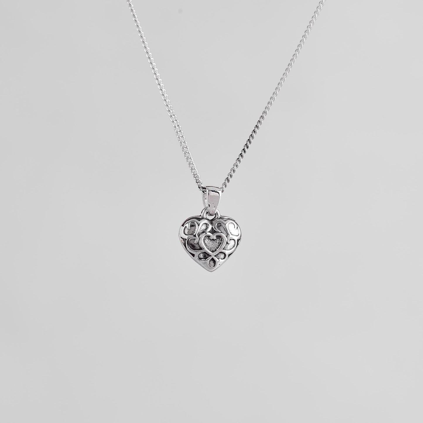 Heart Container Silver Pendant - Zelda Jewelry