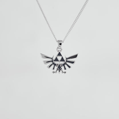 Hyrule Crest Silver Pendant - Zelda Jewelry