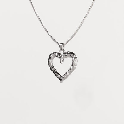 Silver Heart Silver Pendant - Minimalist Jewelry