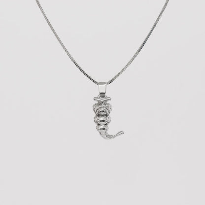 Caterpie Silver Pendant - Pokemon Jewelry