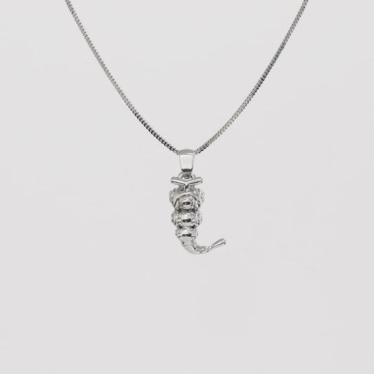 Caterpie Silver Pendant | Pokemon Jewelry
