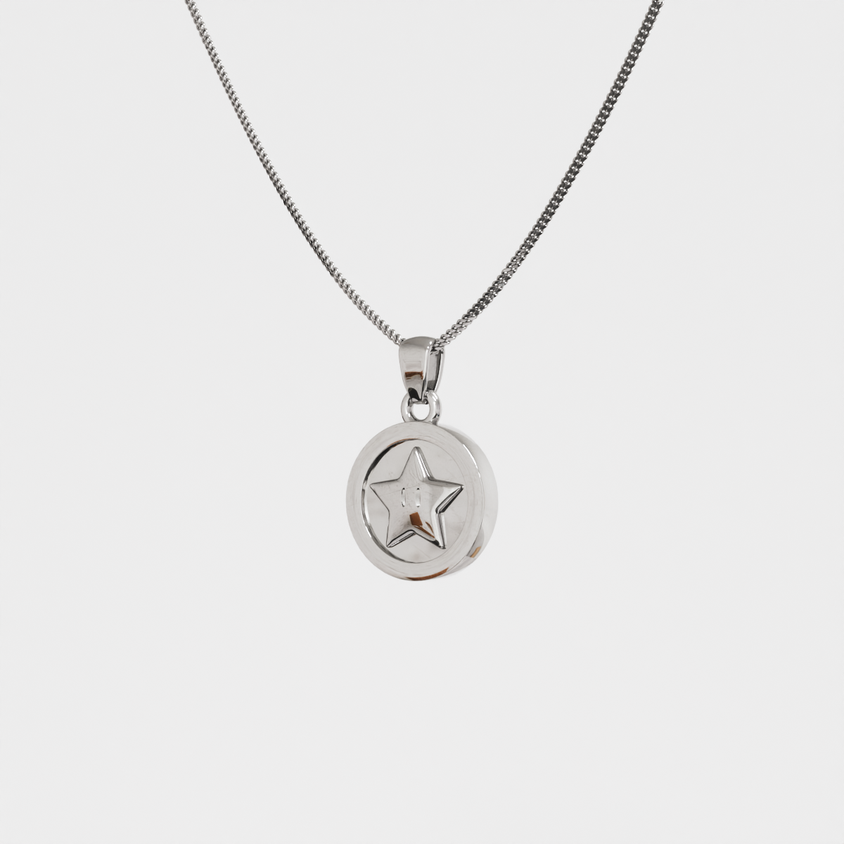 Star Coin Silver Pendant - Super Mario Jewelry