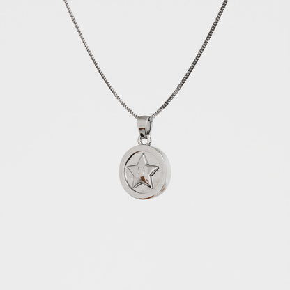 Star Coin Silver Pendant - Super Mario Jewelry