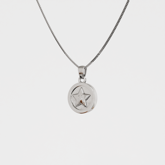 Star Coin Silver Pendant | Super Mario Jewelry