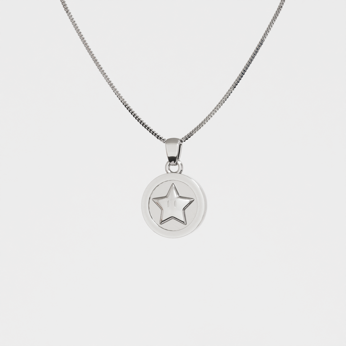 Star Coin Silver Pendant - Super Mario Jewelry