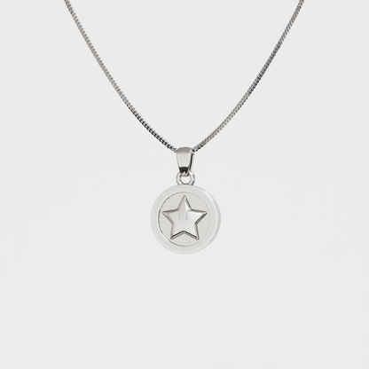 Star Coin Silver Pendant - Super Mario Jewelry