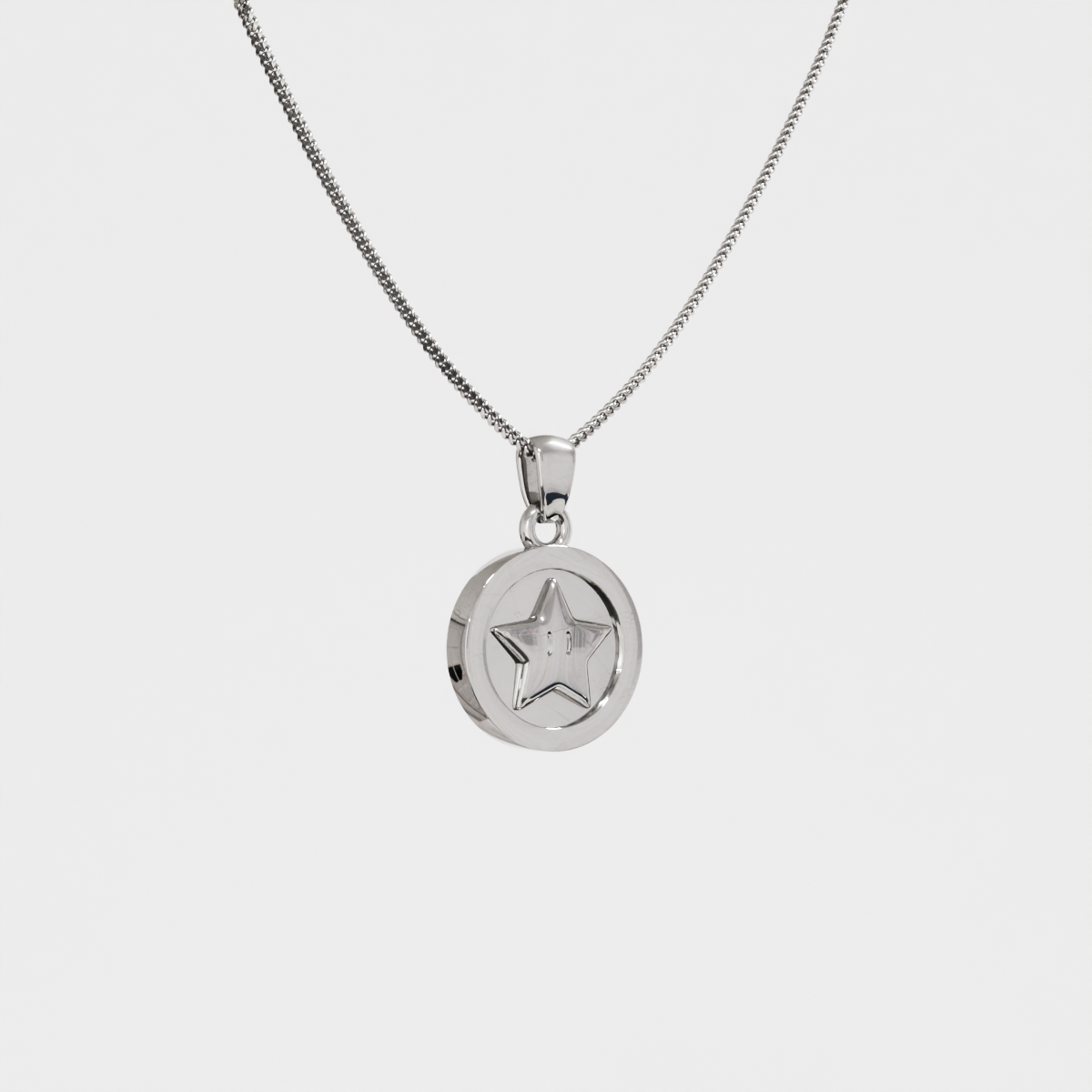 Star Coin Silver Pendant - Super Mario Jewelry