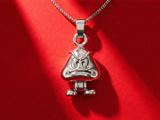 Goomba Silver Pendant | Super Mario Jewelry