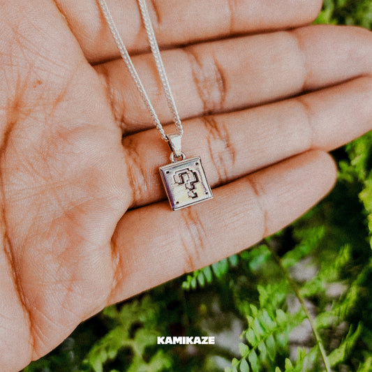 Mystery Box Silver Pendant | Super Mario Jewelry