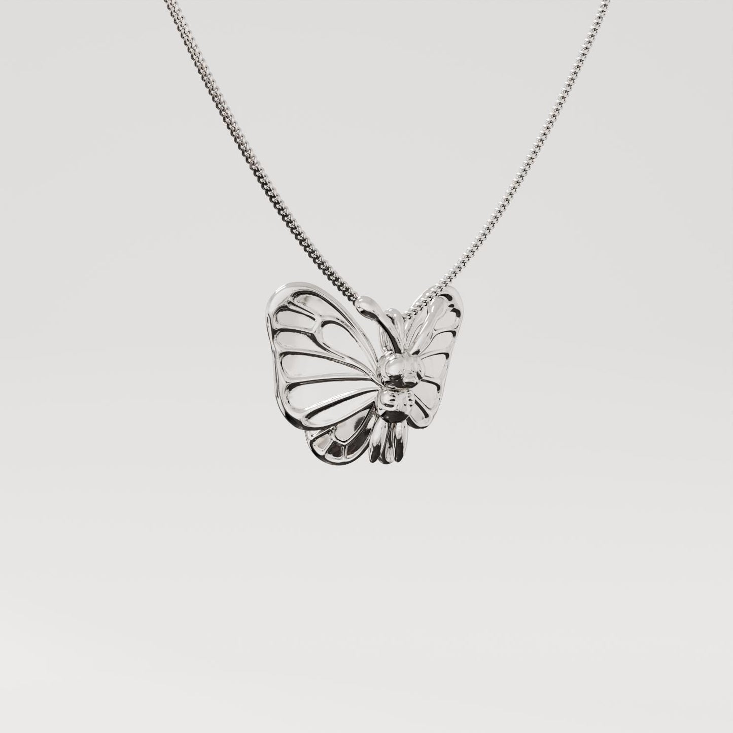 Butterfree Silver Pendant - Pokemon Jewelry