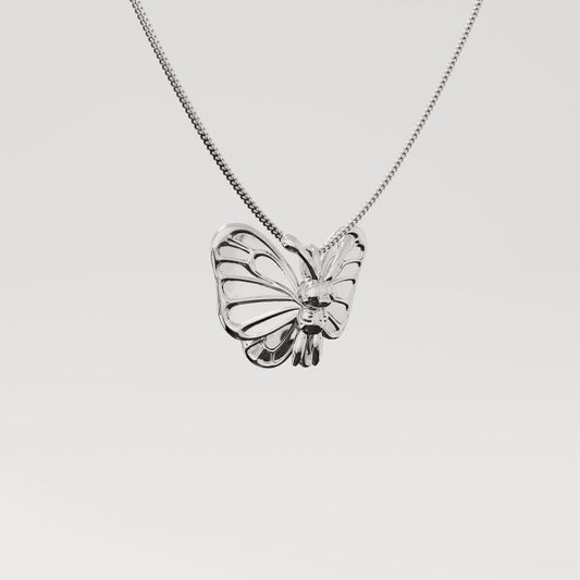 Butterfree Silver Pendant | Pokemon Jewelry