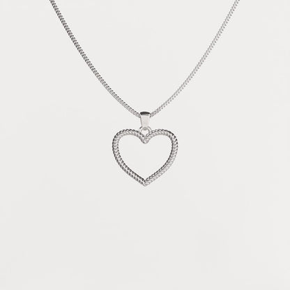 Silver Heart Silver Pendant - Minimalist Jewelry