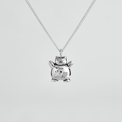 Snorlax Silver Pendant - Pokemon Jewelry