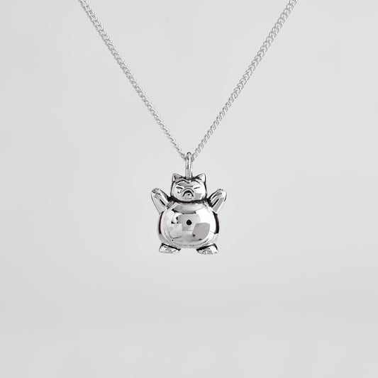 Snorlax Silver Pendant | Pokemon Jewelry