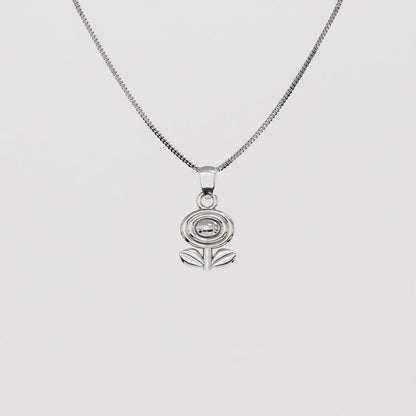 Fire Flower Silver Pendant | Super Mario Jewelry