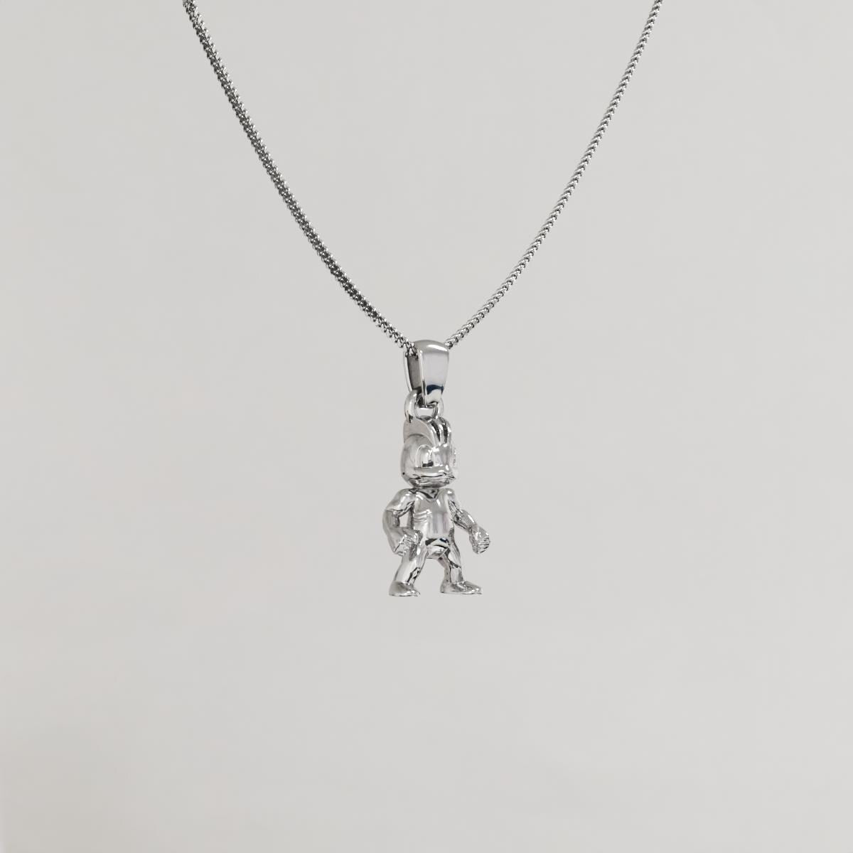 Machop Silver Pendant - Pokemon Jewelry