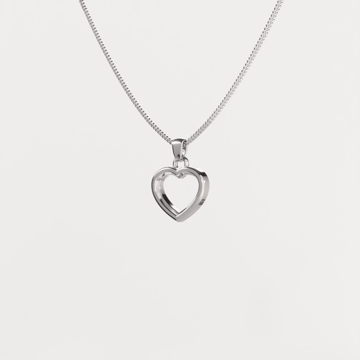 Silver Heart Silver Pendant - Minimalist Jewelry