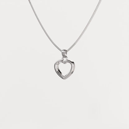 Silver Heart Silver Pendant - Minimalist Jewelry